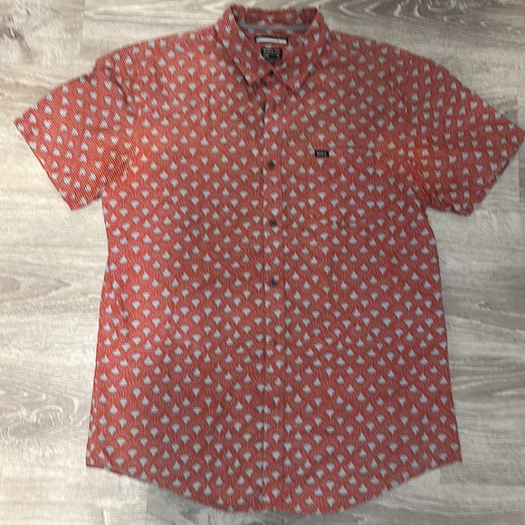 RVCA Men’s Diamond Print Button-Up - Picture 2 of 4